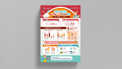 [식생활안전관리원] 어린이·청소년은 나트륨·당 과잉섭취 중! 인포그래픽 포스터